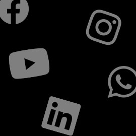 social media icons on a black background